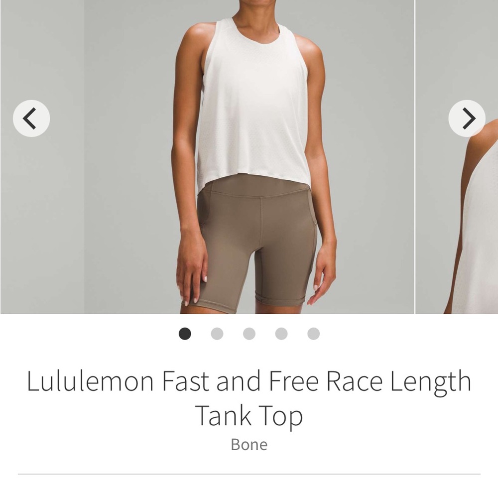 lululemon Fast and Free Race Length Tank Top